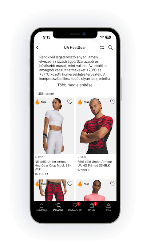 Minden Under Armour termék egy helyen